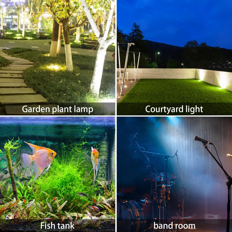 AVEKI Solar LED Landscape Spotlight,Waterproof 6 LEDs Pond Light Underwater Light Adjustable Lighting Angle,Security Lighting Dark Sensing Auto On/Off for Outdoor Garden Courtyard Lawn Fish Tank Pool - Image 4